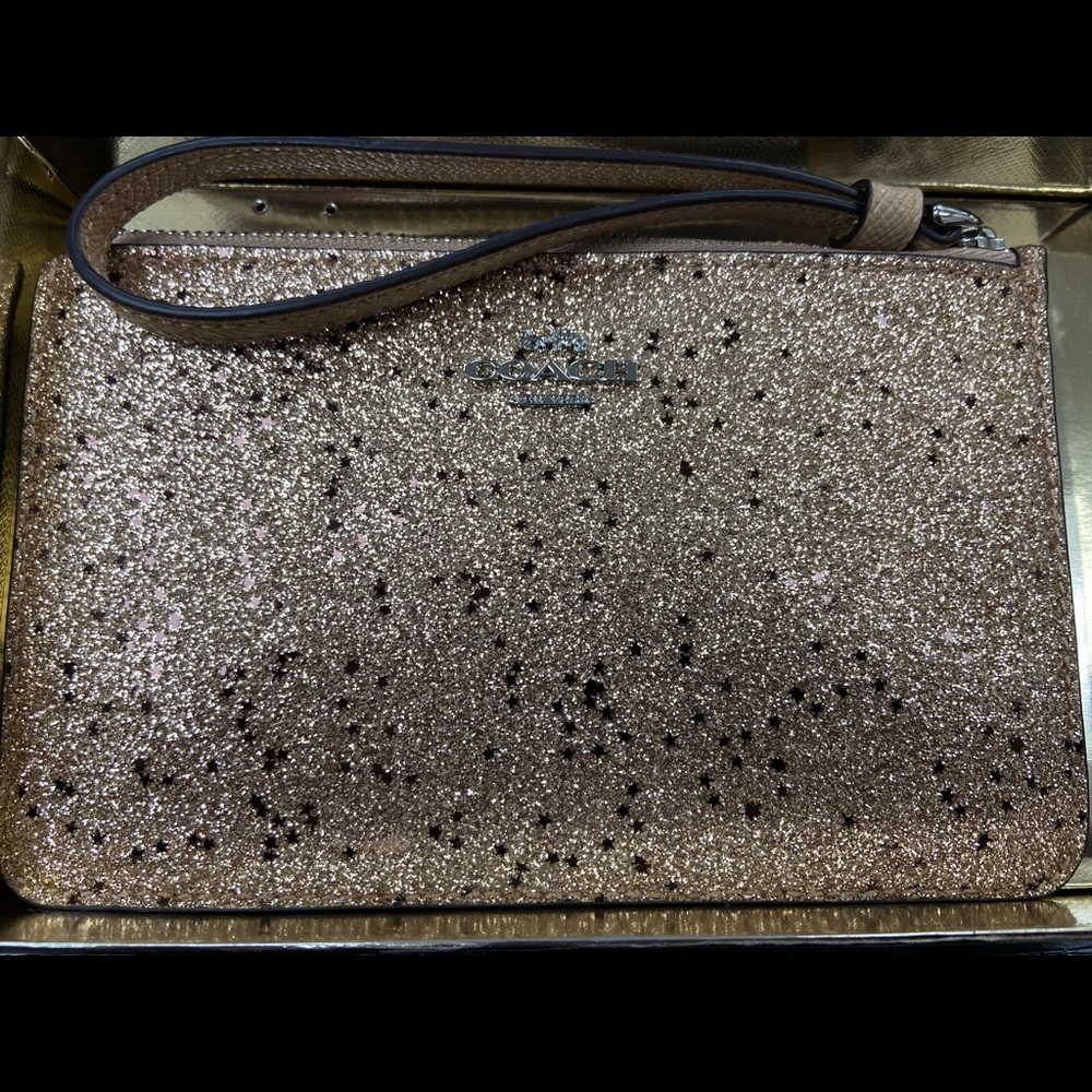 Gold Coach wristlet